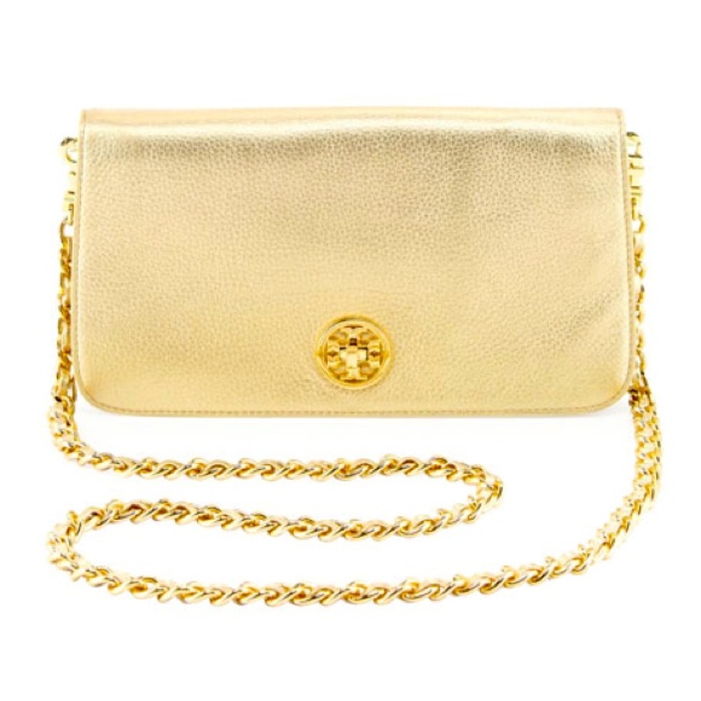 Tory Burch - Metallic Adalyn Clutch (Gold)